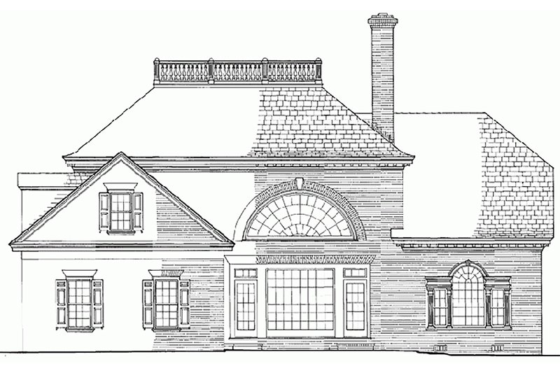 Architectural House Design - Exterior - Rear Elevation for Colonial House Plan #137-108 - 4 bed, 3 bath