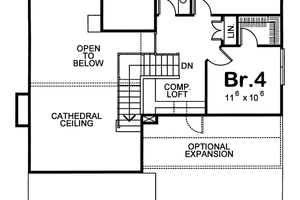 Exterior - Front Elevation 4 for Farmhouse House Plan #20-1224 - 4 bed, 3 bath