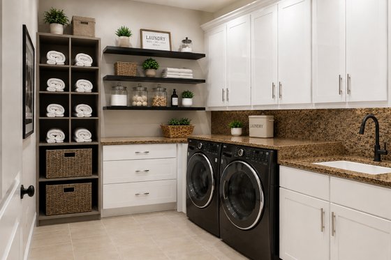 Interior - Laundry for Farmhouse House Plan #928-416 - 5 bed, 4.5 bath