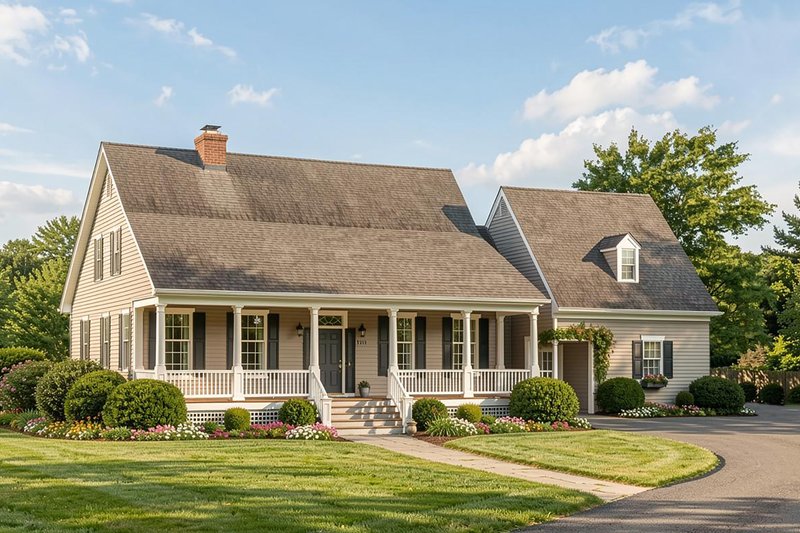 Home Plan - Exterior - Front Elevation 2 for Farmhouse House Plan #137-122 - 3 bed, 2 bath