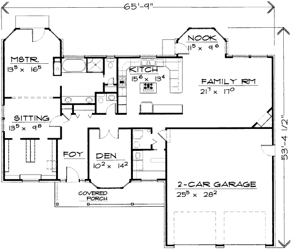 Traditional Floor Plan - Main Floor Plan #308-119