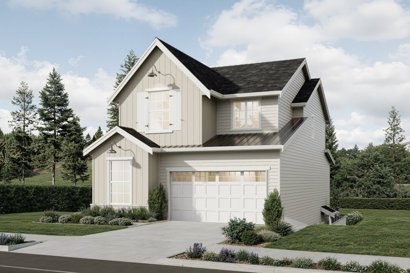 House Blueprint - Exterior - Front Elevation 3 for Farmhouse House Plan #1114-116 - 3 bed, 2.5 bath
