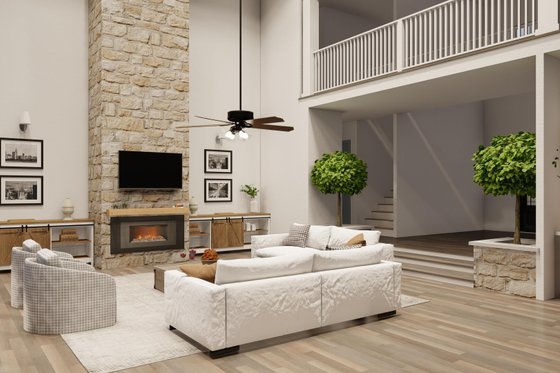 Interior - Family Room 2 for Farmhouse House Plan #923-377 - 4 bed, 3.5 bath