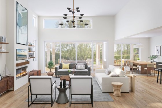 Interior - Family Room for Farmhouse House Plan #938-121 - 3 bed, 3 bath