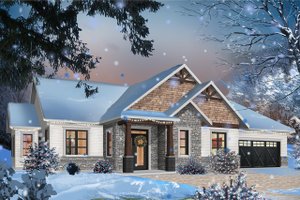 Exterior - Front Elevation 3 for Ranch House Plan #23-2658 - 3 bed, 2 bath