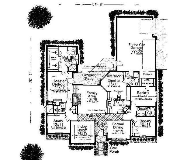 Colonial Floor Plan - Main Floor Plan #310-713