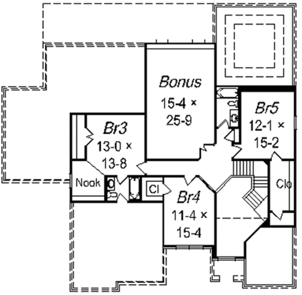 European Floor Plan - Upper Floor Plan #329-310