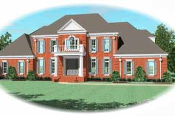 Exterior - Front Elevation for Colonial House Plan #81-410 - 4 bed, 3.5 bath
