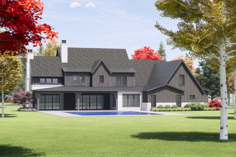 Dream House Plan - Exterior - Rear Elevation for Tudor House Plan #1096-2 - 4 bed, 4.5 bath