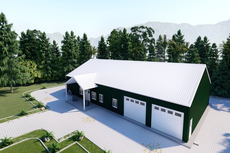 Dream House Plan - Exterior - Other Elevation 7 for Barndominium House Plan #1107-21 - 4 bed, 3 bath