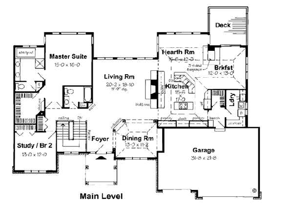 European Floor Plan - Main Floor Plan #312-629