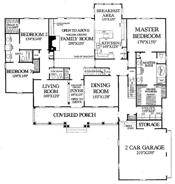 House Blueprint - Cottage Floor Plan - Main Floor Plan #137-387