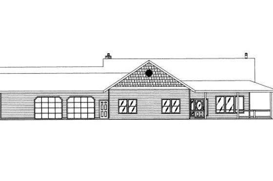Exterior - Front Elevation 3 for Bungalow House Plan #117-612 - 4 bed, 3 bath