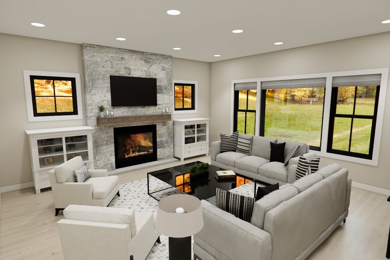 House Design - Interior - Family Room for Craftsman House Plan #51-1394 - 3 bed, 2.5 bath