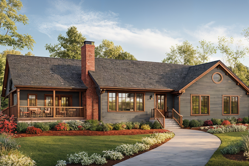 Dream House Plan - Traditional Exterior - Front Elevation Plan #30-142