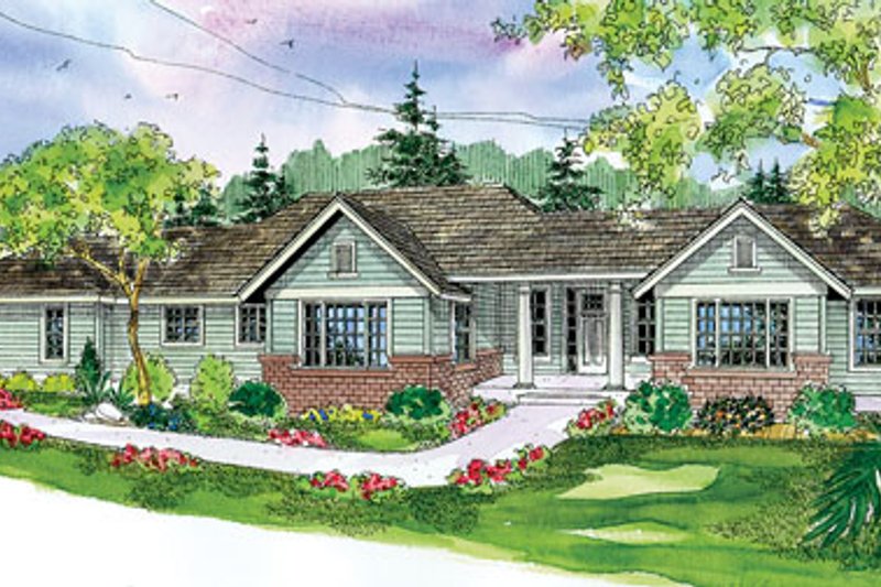 Dream House Plan - Craftsman Exterior - Front Elevation Plan #124-754