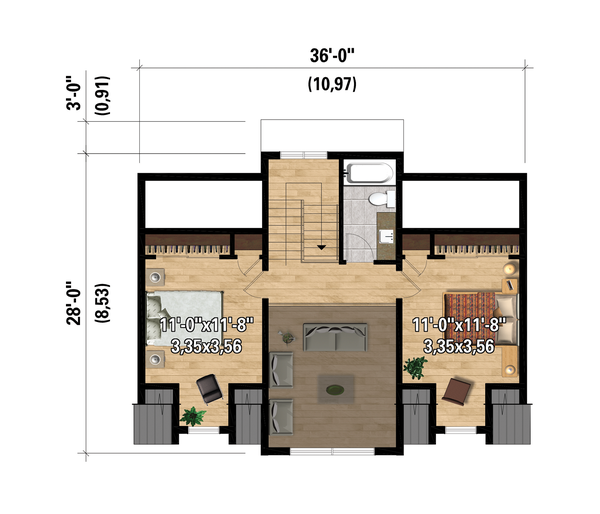 Home Plan - Cottage Floor Plan - Upper Floor Plan #25-4921