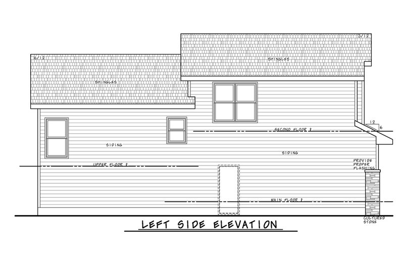 House Blueprint - Exterior - Other Elevation for Contemporary House Plan #20-2519 - 3 bed, 2.5 bath