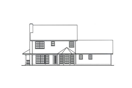 Exterior - Rear Elevation for Southern House Plan #42-394 - 3 bed, 2 bath