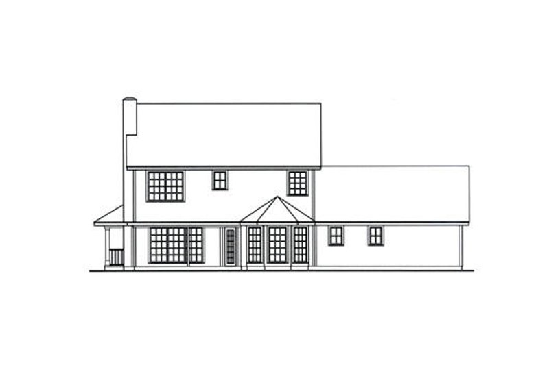 Home Plan - Exterior - Rear Elevation for Southern House Plan #42-394 - 3 bed, 2 bath