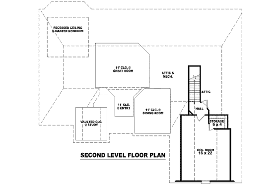 Floor Plan - Upper Floor for Traditional House Plan #81-1247 - 3 bed, 2 bath
