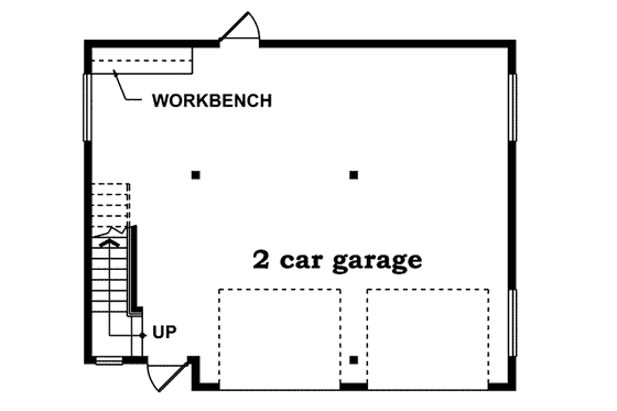 Floor Plan - Main Floor for Craftsman House Plan #47-518, 0 bath
