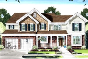 Traditional Exterior - Front Elevation Plan #46-417