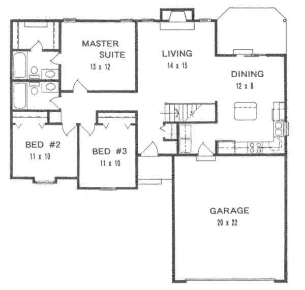 House Blueprint - Traditional Floor Plan - Main Floor Plan #58-112