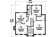 Colonial Style House Plan - 4 Beds 2 Baths 2484 Sq/Ft Plan #25-4767 