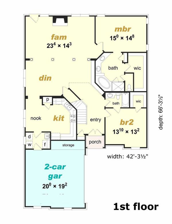 Floor Plan - Main Floor Plan #329-347