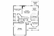 Craftsman Style House Plan - 3 Beds 2.5 Baths 2091 Sq/Ft Plan #124-739 Floor 