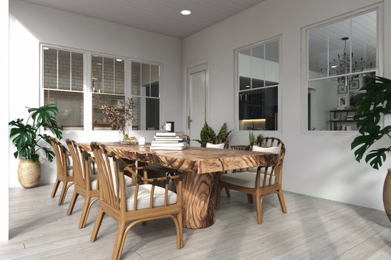 Exterior - Covered Porch for Farmhouse House Plan #54-471 - 3 bed, 2.5 bath