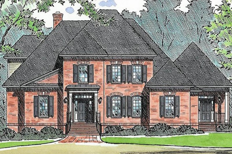 Home Plan - European Exterior - Front Elevation Plan #1054-44