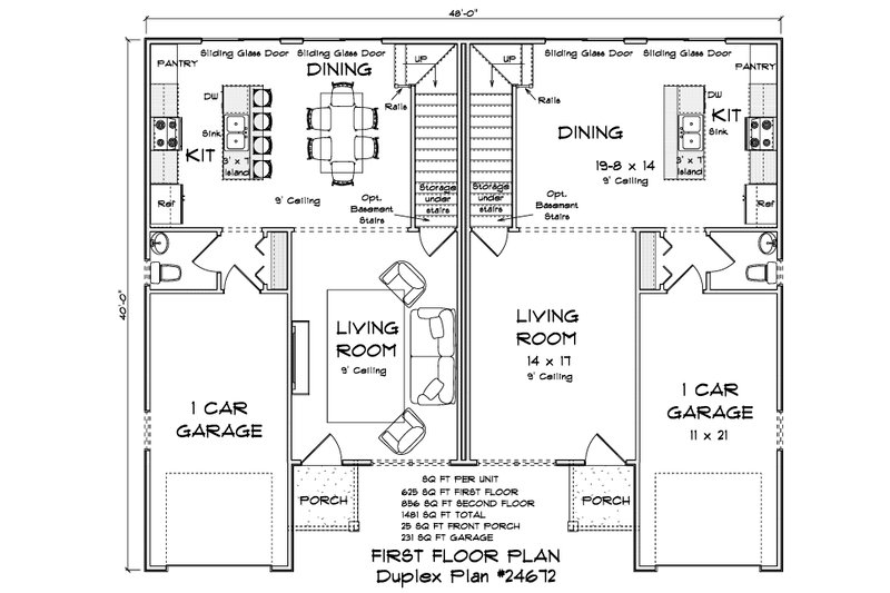 Architectural House Design - Floor Plan - Main Floor for Traditional House Plan #513-2464 - 3 bed, 2.5 bath