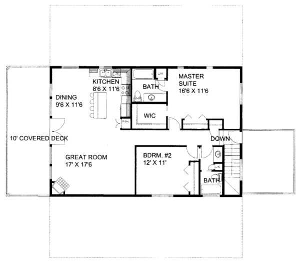 Farmhouse Floor Plan - Upper Floor Plan #117-796