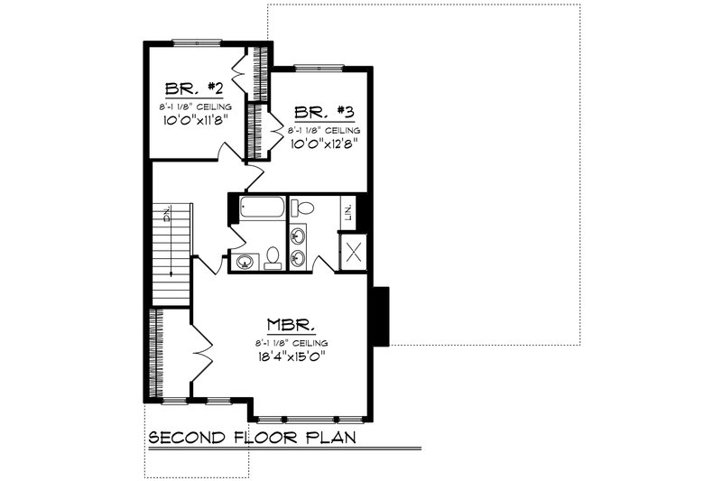 Home Plan - Floor Plan - Upper Floor for Traditional House Plan #70-1194 - 3 bed, 2.5 bath