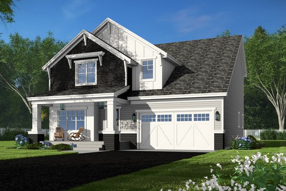 Exterior - Front Elevation 4 for Bungalow House Plan #51-1358 - 4 bed, 2.5 bath