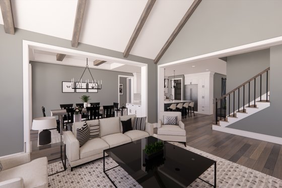 Interior - Family Room 1 for Farmhouse House Plan #51-1569 - 3 bed, 3 bath