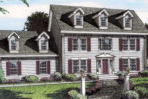 Colonial Exterior - Front Elevation Plan #312-583