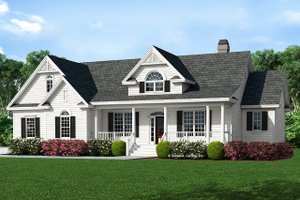 Country Exterior - Front Elevation Plan #929-528