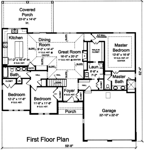 Home Plan - Ranch Floor Plan - Main Floor Plan #46-874