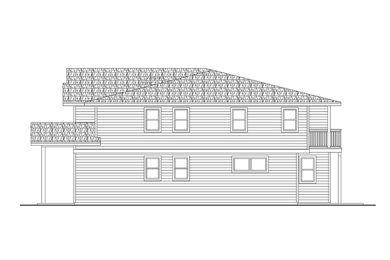 Architectural House Design - Exterior - Other Elevation 1 for Craftsman House Plan #124-1379 - 3 bed, 2.5 bath