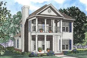 Southern Exterior - Front Elevation Plan #17-2032