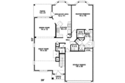 European Style House Plan - 3 Beds 2.5 Baths 1771 Sq/Ft Plan #81-739 