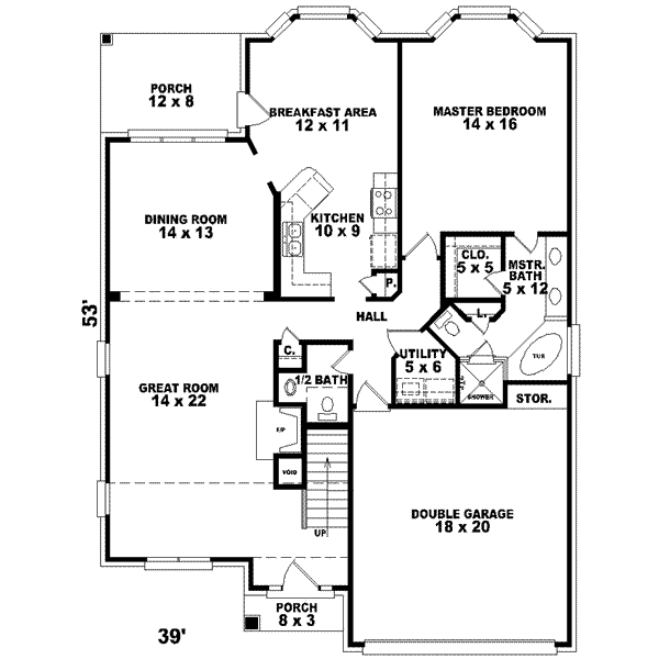 European Floor Plan - Main Floor Plan #81-739