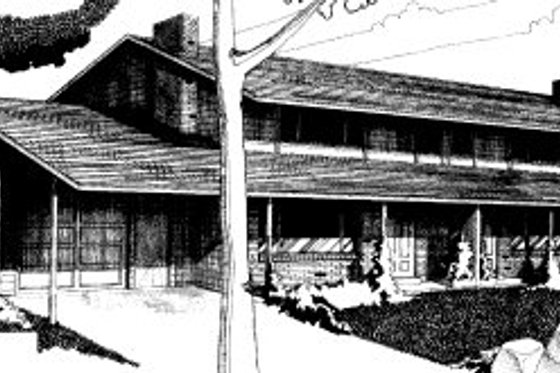 Exterior - Front Elevation for Traditional House Plan #303-278 - 2 bed, 1.5 bath