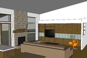Interior - Family Room 4 for Modern House Plan #519-2 - 3 bed, 2 bath