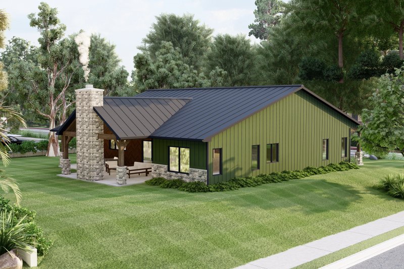Architectural House Design - Exterior - Other Elevation for Ranch House Plan #1064-191 - 3 bed, 2 bath