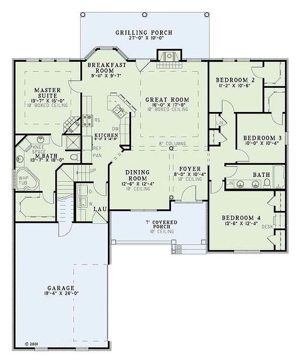 Home Plan - European Floor Plan - Main Floor Plan #17-611