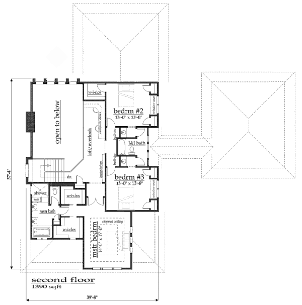Prairie Floor Plan - Upper Floor Plan #459-7